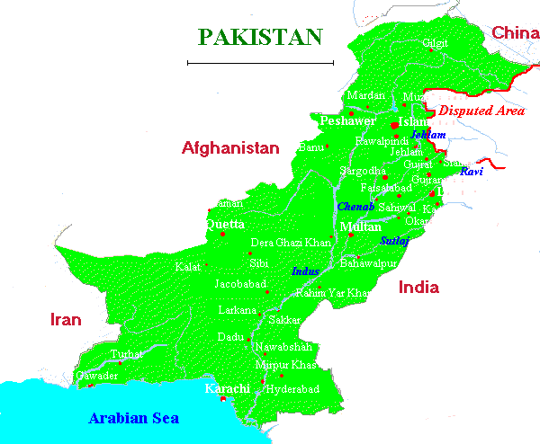 Map of Pakistan